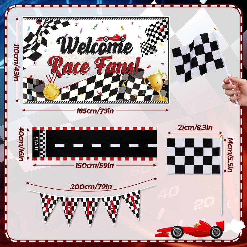 Yuxung 40 Pcs Racing Car Trunk or Treat Car Decorations Kit  Halloween Trunk or Treat Decorating Kits  Halloween Car Trunk or Treat Decoration  Halloween Car Archway Garage Door Decorations - Image 2